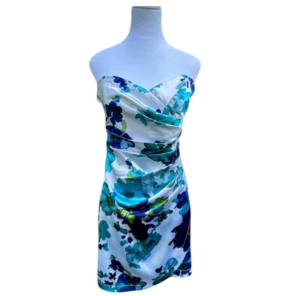 Fun floral junior strapless dress - great for wedding !